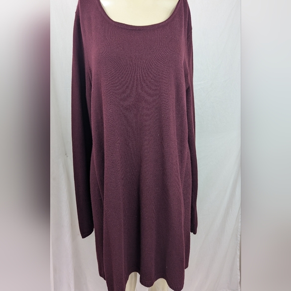 J. Jill Sweaters - J Jill Maroon Long Sleeve Sweater Tunic Dress Medium